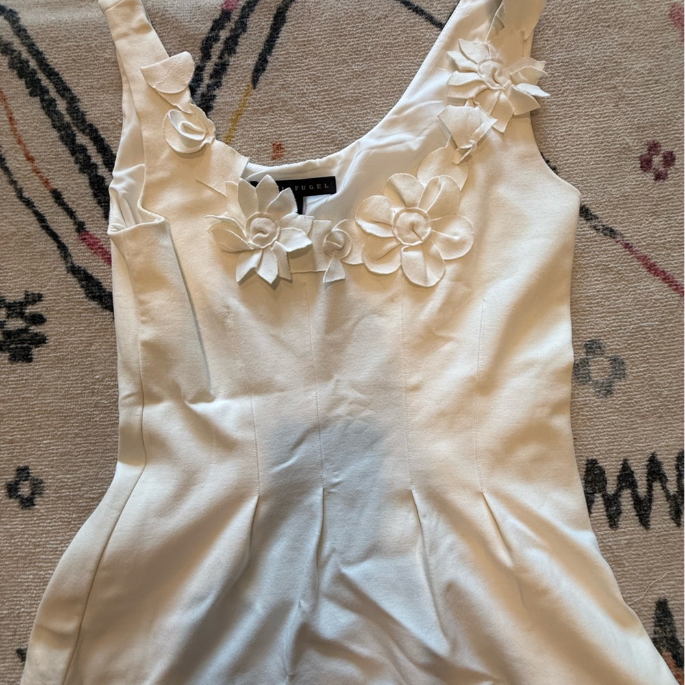 Yansi Fugel Cream Floral Embellished Blouse